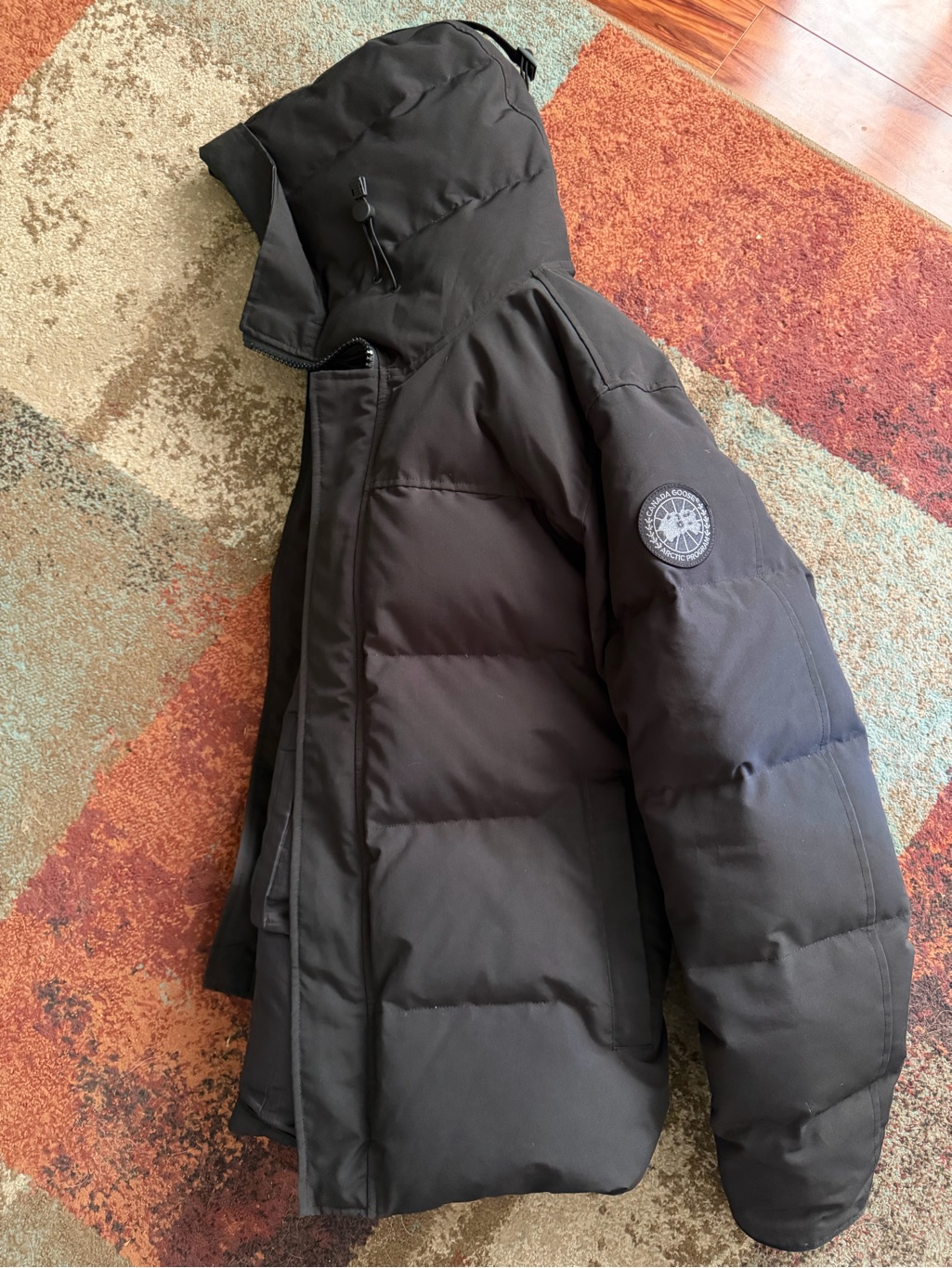 Canada Goose Black Logo Patch Jacket Detail